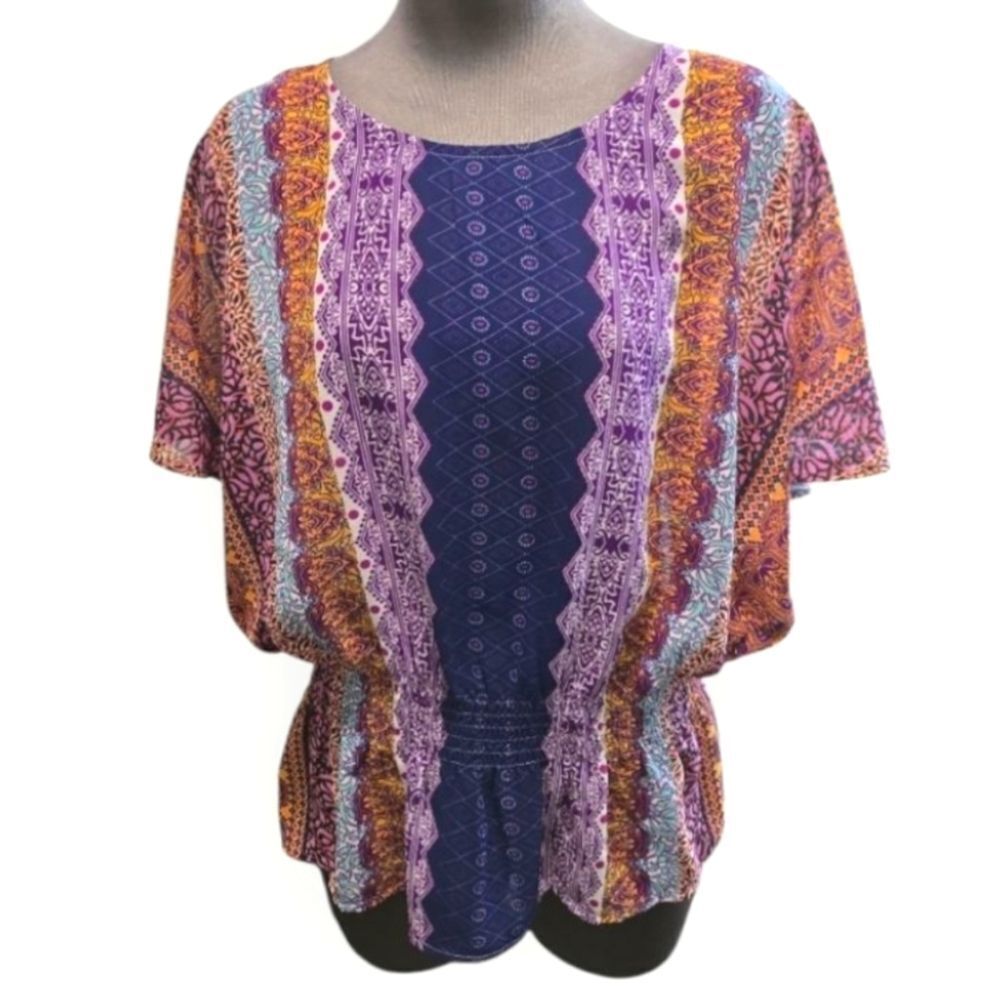 EC ONE WORLD BOHO BLOUSE SZ. M